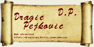 Dragić Pejković vizit kartica